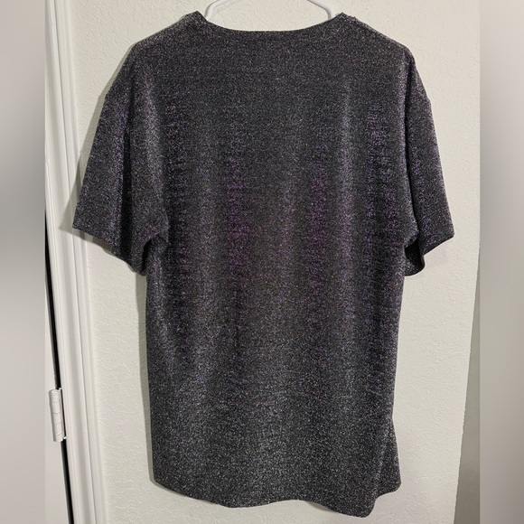 Altar'd State Shimmer Glitter World Tour 1987 Oversized Tee Womens Size Small - Picture 8 of 9